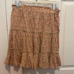 Floral print mini skirt